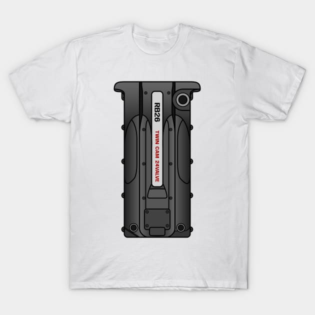 Black RB26 T-Shirt by turboosted